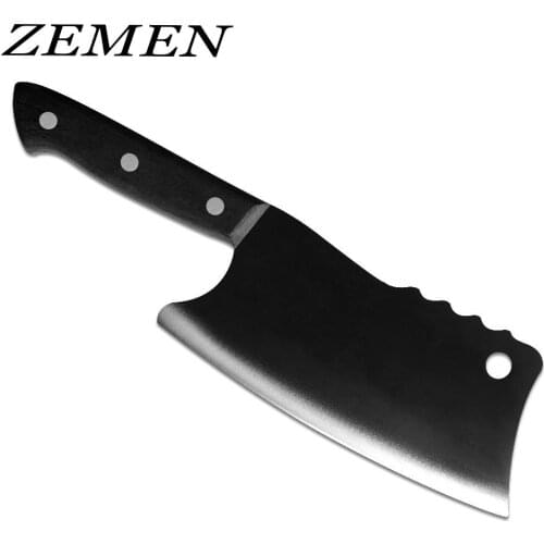 ZEMEN Kitchen Knife 3Cr14 Stainless Steel Hand Forged Kitchen Tool Ergonomic Wooden Handle Slicing Knife Chef Knife 7.5 inch