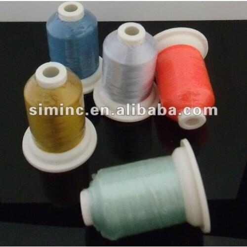120 colors /box 100% 120d/2 polyester embroidery thread 1000m/cone + free shipping
