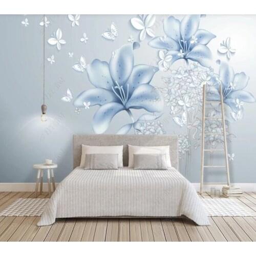 Papel de parede Small fresh 3d three-dimensional flower 3d wallpaper,living room tv wall bedroom wall papers home decor bar