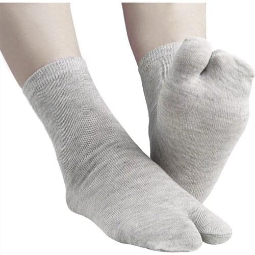 Poly-Cotton Flip-Flops Split Toe Socks Sweat-Absorbent And Deodorant Bunion Valgus Orthopedic Toe Separation Clogs Socks