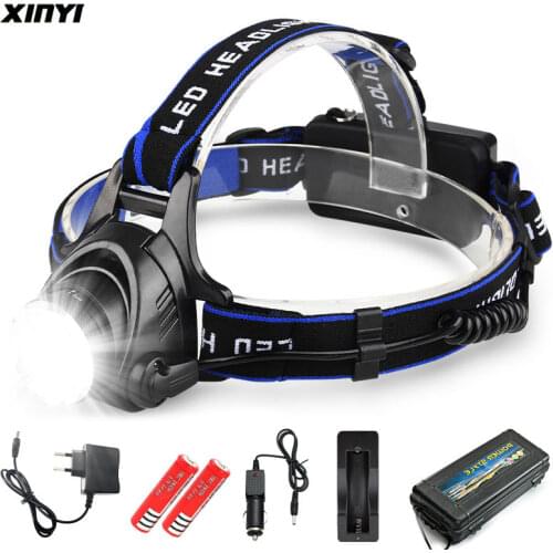 8000lumens Led Headlamp L2/T6 Zoomable Headlight Head Torch Flashlight Head lamp by 18650 battery for Fishing Hunting Headlamps