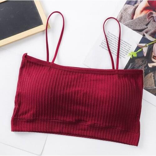 12 Colors Womens Tube Top Invisible Bra Elastic Cotton Camis Backless Camisole Sexy Bandeau Strapless Casual Bustier Crop Top