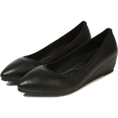 LIHUAMAO Wedges women shoes Pumps high heel pointed toe party fashion slingback ankle strap square heel shoes comfortable soft