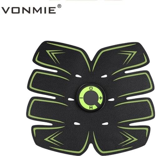 VONMIE Electro Estimulador Muscular S5C06 Abdomen Vibrating Slimming Belt Cellulite Tens USB Rechargable Machine EMS Trainer