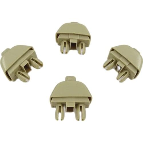 4Pcs Beige Sun Visor Fixator Clip Sunshade Fastener For Ameo Vento Cittgo Rapid Passat B7 Mii 6R0 857 561 6R0857561Y20