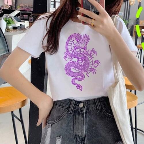 Latest dragon Totum O-neck T-shirt Womens T-shirt printing casual short-sleeved street T-shirt Harajuku top