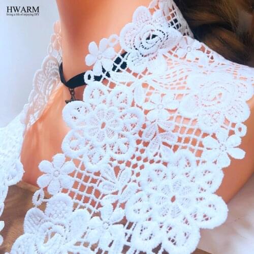 10yard 12.5cm fabric lace ribbon trim sewing DIY wedding decoration New high quality white water-soluble lace hot sale laces