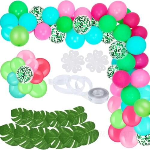 12 inch blue pink latex balloon simulation turtle leaf birthday party decoration arrangement balloon wedding decoration