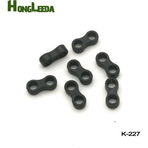 200pcs K-227 black plastic ball cord lock toggles plastic stoppers two holes for 4mm cord free shipping