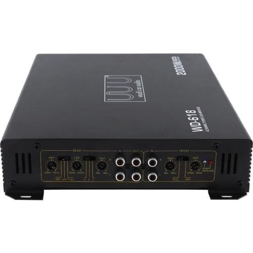 Car Amplifiers 2000W Class AB Digital 4 Channel Black Aluminum Alloy High Power Car Stereo Amplifiers for Car