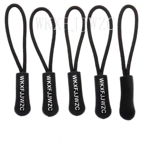 Black 20pcs Zipper Pulls Strong Nylon Cord Non-slip with Rubber Gripper Pull To Fit Any Zipper Materials-Zipper Fixer