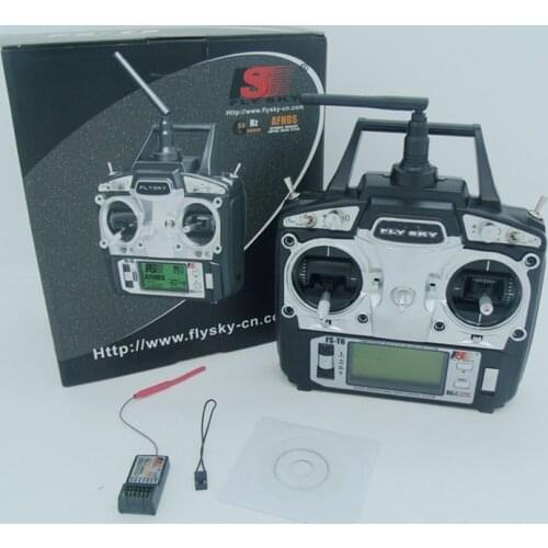 Flysky FS-T6 FS T6 2.4GHz 6CH Transmitter FS-iA6 or IA6B Receiver For RC Aircraft Models Quadcopter Helicopter With LED Screen