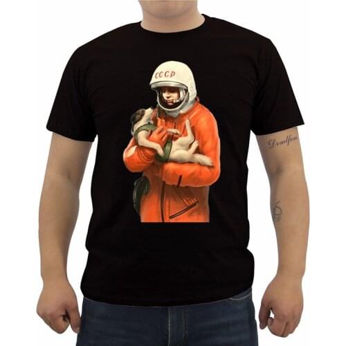 Yuri Gagarin Cccp Russian T Shirts Men Ussr Soviet Union Man Print T-shirt Moscow Russia Tees Male Short Sleeve Tees Tops