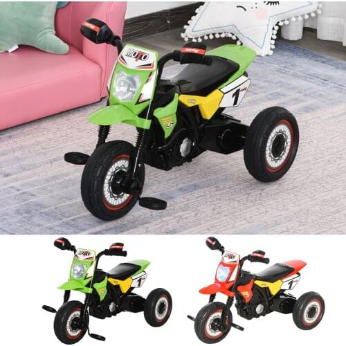HOMCOM childrens tricycle car + 18 months with 3 wheel motorcycle appearance with lights and sound 71x40x51 cm