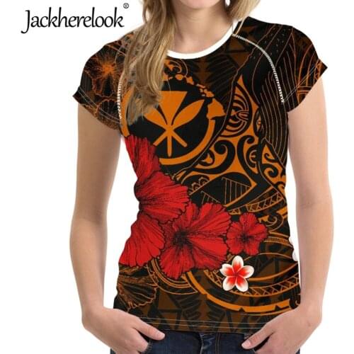 Jackherelook CasuaL T Shirt for Womens Polynesian Hawaii Kanaka Maoli Humpback Whale Hibiscus Print Plus Size Top Summer Tshirts
