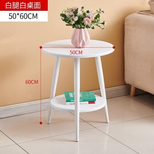 Small round table double-decker small tea table Nordic style light luxury simple bedside table side tables small table