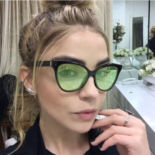 MINCL/ 2020 Retro Oversized Round Sun Glasses Women Fashion Shades Men Unique Frame Custom Cat Sunglasses UV400 With Box NX