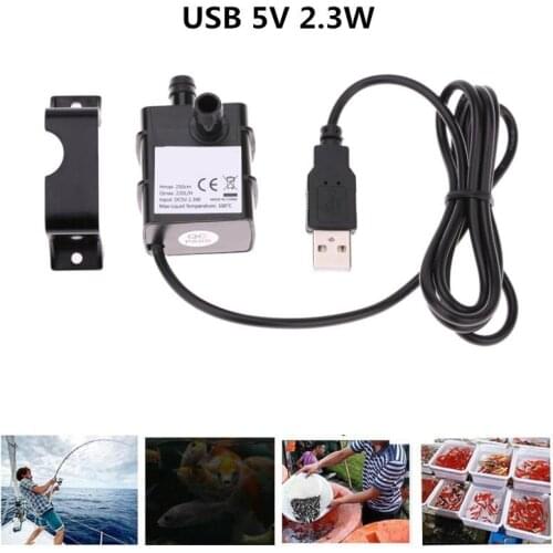 Mini Brushless USB Water Pump DC5V 2.3W Submersible Fountain Aquarium Circulating