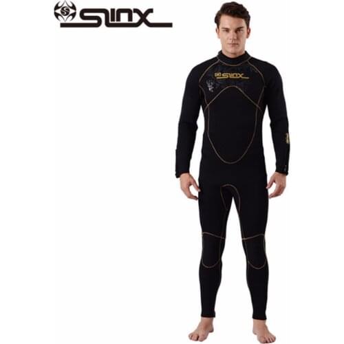 SLINX 5mm Neoprene Full Scuba Diving Fleece Lining Wetsuit Snorkeling Surfing Swimwear Jumpsuit Triathlon Microvillus Jellyfish
