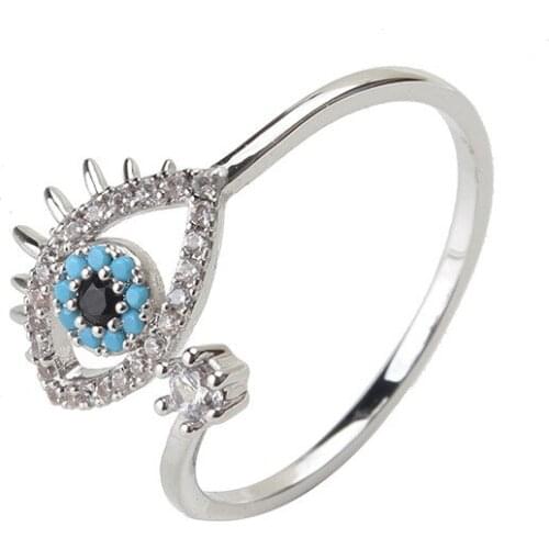 New Fashion Evil Eyes Rings Opening Rings Fine Jewelry