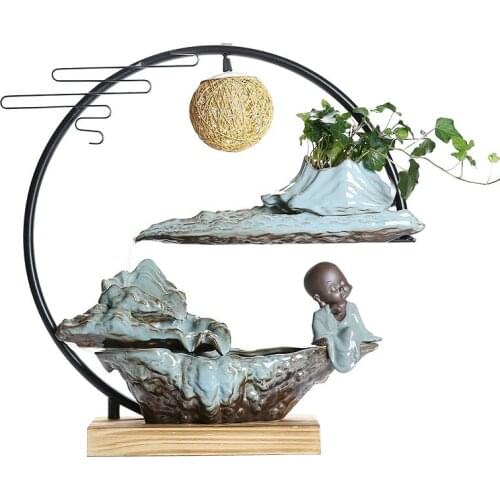 Creative Water Fountain Aromatherapy Decoration Office Furnishings Lucky Atomization Humidifier Living Room Study HomeDecoration