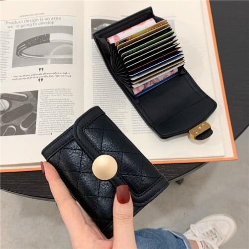 All-match Retro Card Bag Coin Purse Female Short Folding Multi-card Bank Card Set