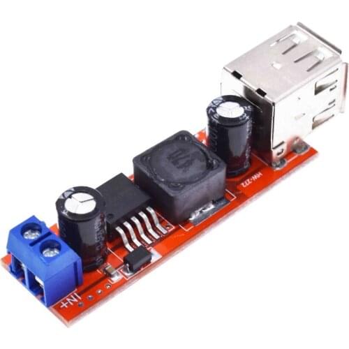 DC 6V-40V To 5V 3A Double USB Charge DC-DC Step-down Converter Module For Vehicle Charger LM2596 Dual USB