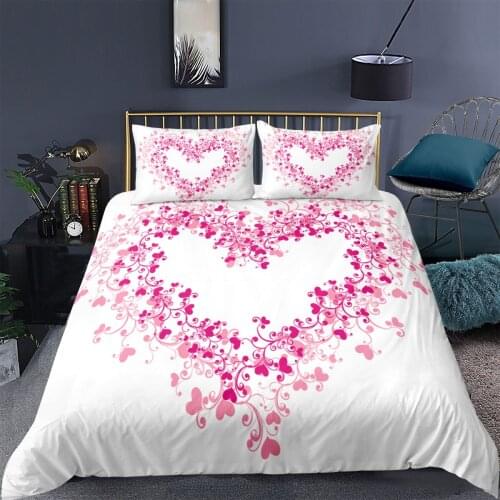 Bedding Set 3D RomanticLove Printed Duvet Cover Pillowcase Adult Bedroom Single Queen King Size Home Textiles 2/3Pcs Quilt Cover