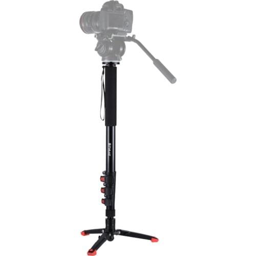 PULUZ Professional Aluminium 4 Sections DSLR Camera Monopod Self-Standing Tripod for Canon Nikon Sony DSLR Support Base Bracket