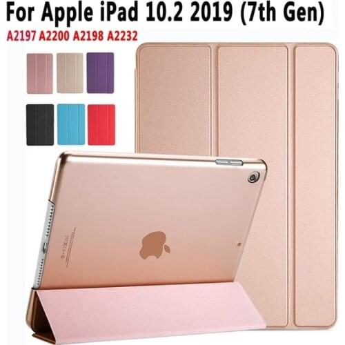 Luxury Tablet Smart Leather Stand Case for Apple IPad 10.2 Inch 2019 7th Generation PU Wake Holder Cover for IPad7 I Pad 7 Coque