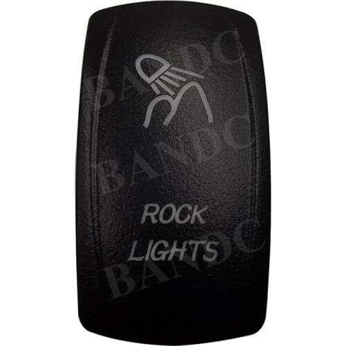 Cover Cap Only! ROCK LIGHTS Laser Etched Rocker Switch Backlit Cover Cap for Off Road Auto Vehicle UTV Switch, Car Accessories