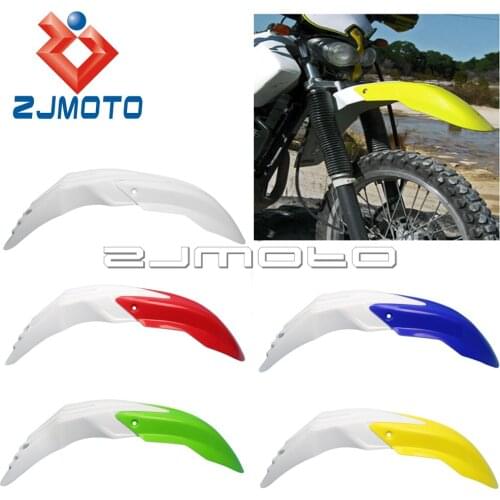 Universal Motorcycle ABS Plastic Black Green Front Fender For Kawasaki KX KLX KLR 65 85 100 110 140 250 450 Motocross Mudguard