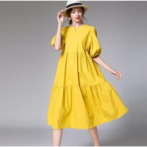 Summer and Autumn office lady elegant Irregular ruffled dress,loose casual cotton linen dress,Plus size Dresses Vestidos M-6XL