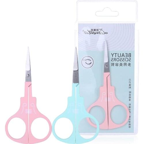 1Pcs Makeup Scissors Stainless Steel Cuticle Eyebrow Nose Hair Embroidery Scissors Sharp Edge Blades Hair Removal Makeup Tools