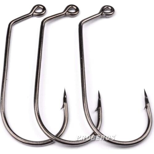 10pcs Jig Big Series Fishing Crank Hook Offset Jig Fishhook Saltwater Bass Worm Hooks Carp fishing accessories Fishing Tackle