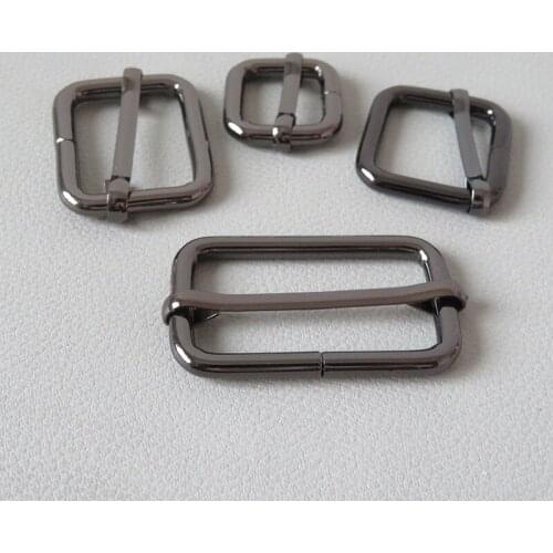10Pcs Bag Backpack Handbag Straps Loop Metal Adjuster Square Buckles Slider for Dog Pet Collar Garment Leather Clasp Hardware