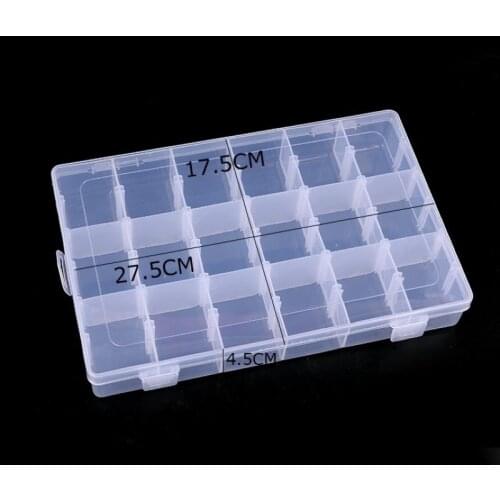 18 Grid Plastic Storage Box Case large size Home Jewellery Container Hardware Tools Kits Can Be Split Storage Box