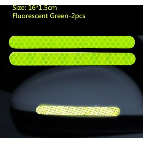 2 Pieces Car Rearview Mirror Stickers Safety Mark Car Reflective Strip Anti-collision Warning Tape Car-styling