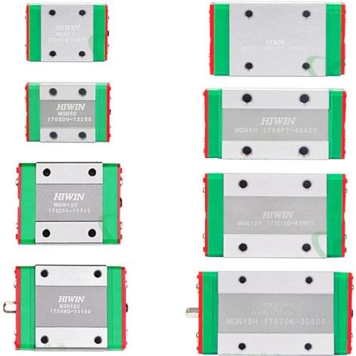 4pcs 100% original HIWIN linear block MGN7C MGN9C MGN12C MGN15C Block mini linear guide CNC Router part MGN7 MGN9 MGN12 MGN15