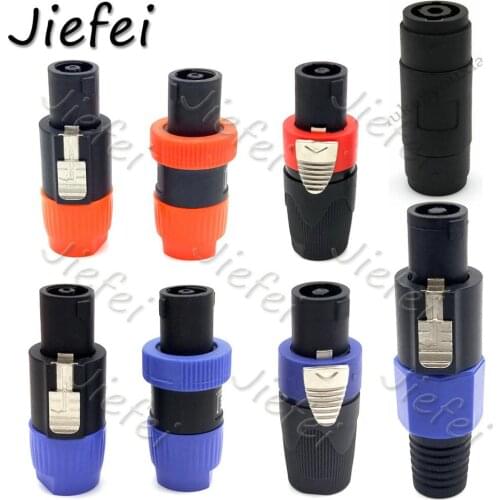 5pcs 4 Pin Speakon Male Plug NL4FC 4 Pole PowerCon Plug Audio Loudspeaker Amplifier Cable Connector
