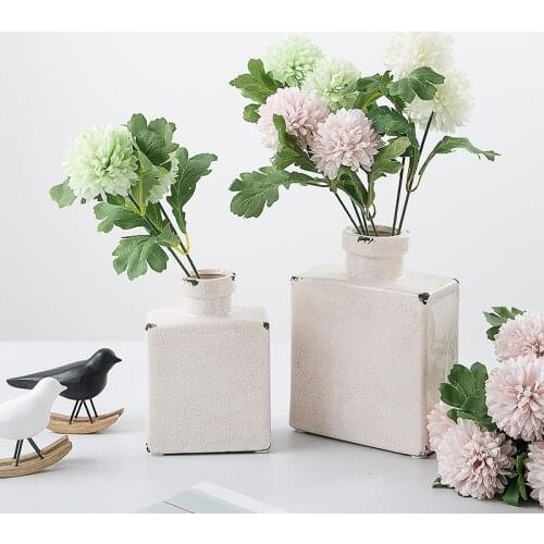 55cm Simulation Small Hydrangea Ping Pong Chrysanthemum Nordic Living Room Dining Table Desk Furnishings Artificial Flowers
