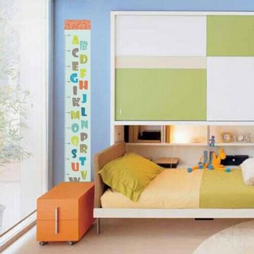 English Letters Height Measurement Chart Wall Sticker Decals for Home Child Room