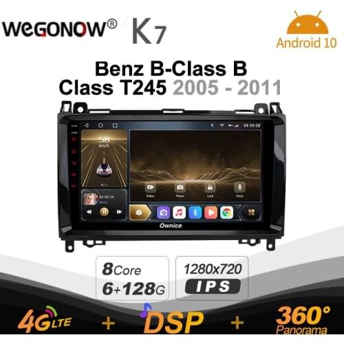 K7 Ownice 2 Din Android 10.0 Car Multimedia radio for Mercedes Benz B-Class B Class T245 2005 - 2011 Support External Microphone