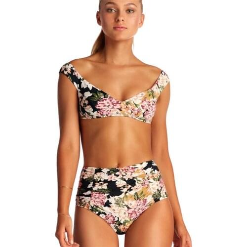 Flower Print Bikini Summer Bathing Suit Brazilian Swimsuit Sexy Female 2018 Vintage Retro Swimming High Waist Swimwear Women