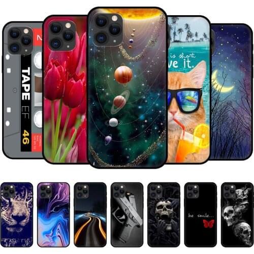 For iphone 11 Case for iphone 11 pro max Cover soft Silicon eleven coque etui 11pro bumper Phone back protective black tpu case