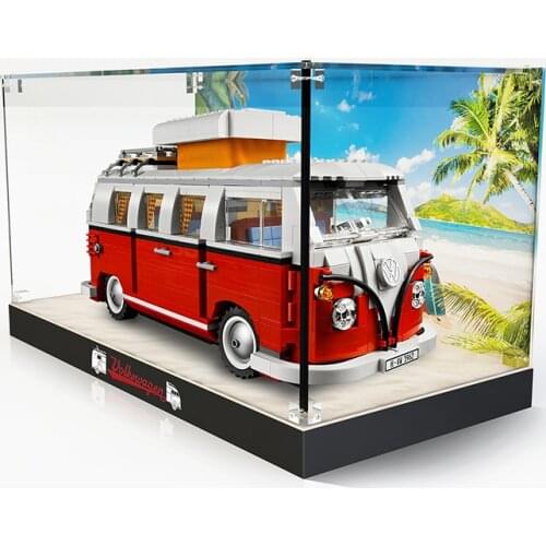 Vertical Acrylic Display Case For Creator Volkswagen T1 Camper Van 10220 Dust Proof Showcase Box for Collectibles