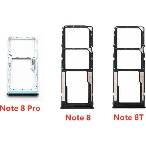 Sim Tray Holder For Xiaomi Redmi Note 8T 8 Pro SIM Card Tray Slot Holder Adapter Socket Repair Parts