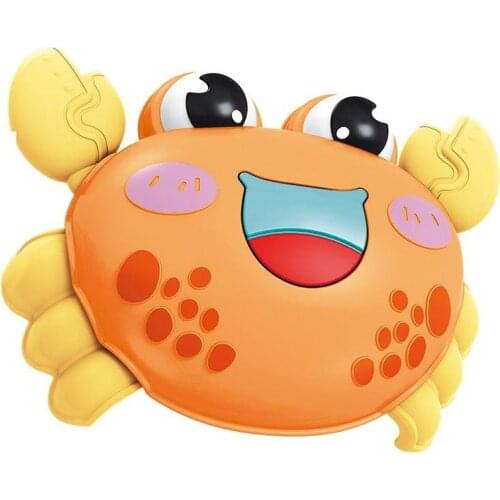 Kids Cute Cartoon Lifelike Wind Up Clockwork Crawling Crab Pull Back Squeeze Toy