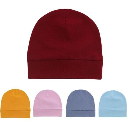 Baby Hats Cute Fetal Cap for Newborn Infant Beanies Knitted Solid Color Boy Girls Beanie Caps Kids Warmer Bonnet Casual Cap