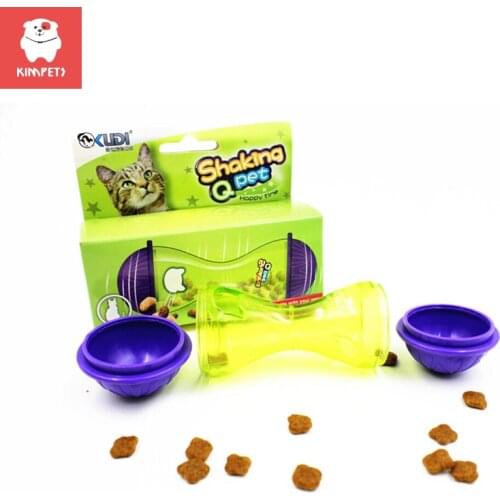 KIMPETS Lovely Cat Feeder Toys Plastic Leakage Food Ball Toys Funny Food Dispenser Slow Feeder for Cats Dogs Pet Products